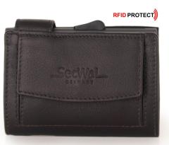 SecWal Kartenetui mit Münzfach RFID Schutz Gelb