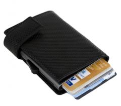 SecWal Kartenhülle Osaka schwarz Münzfach RFID-Shutz