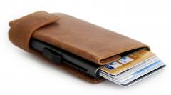 Kartenetui mit Münzfach SecWal Dallas RFID Schutz braun