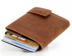 Kartenetui mit Münzfach SecWal Dallas RFID Schutz braun