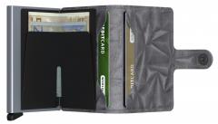 Kartenbörse Secrid Miniwallet Prism Stone geprägt RFID steingrau