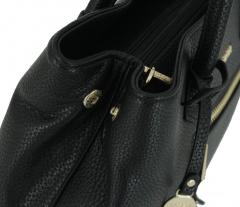 Kurzgrifftasche Maxima L.Credi schwarz Synthetik Schultergurt