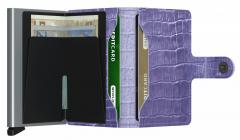 Secrid Miniwallet Cleo Lavender Kreditkartenetui lila Krokooptik