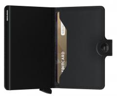 Kreditkartenetui Miniwallet RFID Soft Touch Black Lederimitat