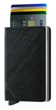 Chipkartenetui Slimwallet Stitch Linea Black schwarz bestickt