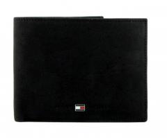 Tommy Hilfiger Johnson Geldtasche Rauhleder quer schwarz