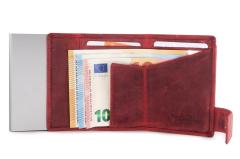 SecWal Kreditkartenetui Antikleder Hunter rot RFID-Ausleseschutz