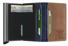 Kartentäschchen Secrid Slimwallet Indigo 5 blau Titanium