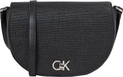 Calvin Klein Überschlagtasche HW Crossbody Saddle Bag Tex Black