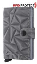 2. Wahl Kartenbörse Secrid Miniwallet Prism Stone geprägt RFID steingrau