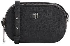 2.WAHL schlichte Schultertasche Schwarz Tommy Hilfiger TH Element Camera Bag Black Silber Interlock