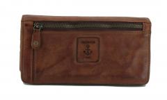 Vintagebrieftasche Luja Cognac Harbour 2nd braun Anchor Love