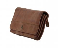 Vintagebrieftasche Luja Cognac Harbour 2nd braun Anchor Love