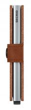 Miniwallet Secrid Chipkarten Etui RFID Vintage Cognac Silver
