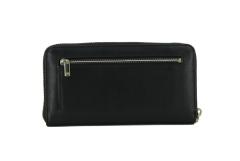 Brieftasche Tommy Hilfiger Soft Turnlock large ZA Leder schwarz Black