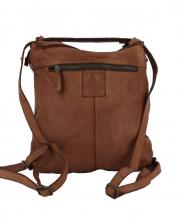 Rucksacktasche Leder Calypso Brown Harbour2nd dunkelbraun Anker