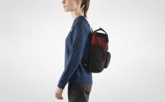Jugendrucksack Fjällräven Re-Wool Red-Black rot schwarzes Karo recyclete Wolle