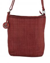 Harbour2nd Umhängetasche Red Soft Weaving 2 Alma rot