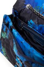 gesteppte Überschlagtasche Desigual Camoflower Zurich blau schwarz