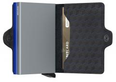 Kartenhülle Secrid Twinwallet Optical Titanium Blue Würfelmuster RFID