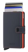 Kartenmäppchen blau Secrid Miniwallet RFID-Schutz Nightblue Orange