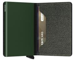 Secrid Kartenbörse grün Jeansoptik Slimwallet Twist Green RFID