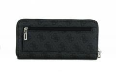 klassische Brieftasche Guess Ambrose SLG Black Schwarz Ziparound