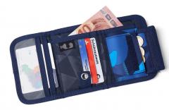 Geldbörse blau Camoufalge Satch Wallet Troublemaker klappbar