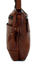 Leder Schultertasche im Used Look Harbour2nd Isalie Camelbraun