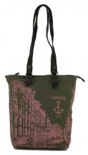Freizeittasche Khaki Blau Navy Harbour2nd Pauli Canvas Anker