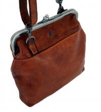 Schultertasche Kisslock Harbour2nd Bonnie Leder Anhänger