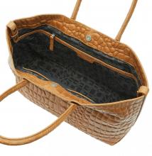 Kurzgrifftasche Liebeskind Chelsea golden amber matt Krokostyle Leder