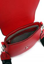 Überschlagtasche rot L.Credi Hauke Mohn Webband Crossbody
