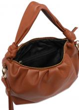 Ledertasche L.Credi Munich Hanne Cognac Hobobeutel Knoten