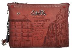 schmale Schultertasche Anekke City Art rot Tablet Glanzgarn