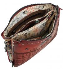 schmale Schultertasche Anekke City Art rot Tablet Glanzgarn