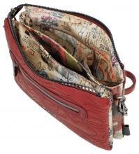 schmale Schultertasche Anekke City Art rot Tablet Glanzgarn