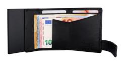 SecWal Geldbeutel Kartenetui schwarz türkis RFID Schutz