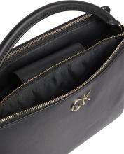 Kurzhenkeltasche Calvin Klein Lock Top Tote Black Kette