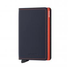 Secrid Matte Nightblue & Orange RFID Schutz Kartenetui Slimwallet Leder blau orange