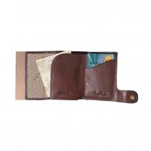 Kartenetui Tony Perotti Furbo Brown braun RFID Schutz Leder Aluminium
