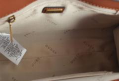 Guess kleine Damenhenkeltasche Whiskey Stephi Mini Braun