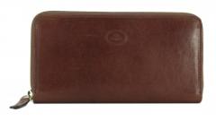 The Bridge Damengeldtasche Zip Damen Leder Marrone Braun