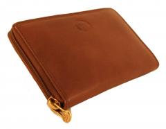 The Bridge Damengeldtasche Zip Damen Leder Marrone Braun