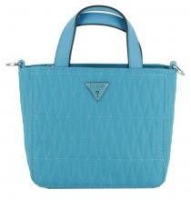 Layla Mini Guess kleine Damenhandtasche Auqa Türkis Steppnähte