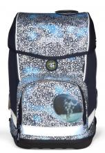 Schulrucksacktset ergobag cubo Weltall reflektieren dunkelblau Schüttelpennal Sportbeutel