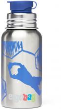 ergobag Wasserflasche aus Edelstahl Torwart Fußball blau