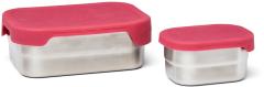 Lunchbox ergobag Prinzessin Silikondeckel Edelstahl pink