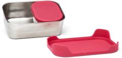Lunchbox ergobag Prinzessin Silikondeckel Edelstahl pink