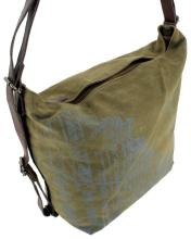 Beuteltaschen Rucksack Harbour2nd CV Brook Mustard Canvas Retro Lederdetails Print